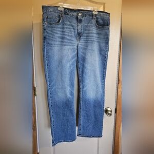 George 40x32 Mens Bootcut Blue Jeans Light Wash